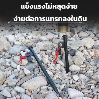 สมอบกเต็นท์ สมอบกเหล็กหล่อ เหล็กชุบแข็ง 20/30ซม 1แพ็ค10ชิ้น หมุดยึดเต็นท์ tent pegs อุปกรณ์แคมป์ปิ้ง