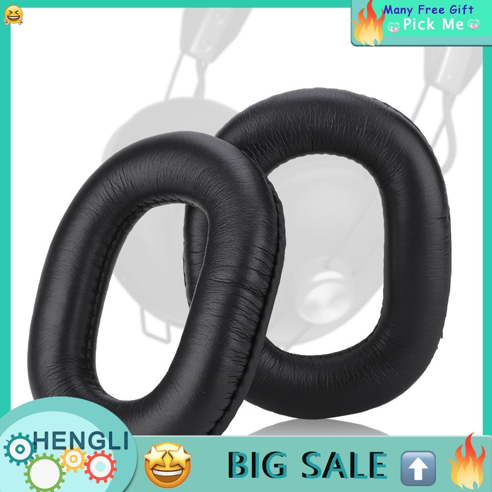 Hengli Hengli เปลี่ยนแผ่นรองหูฟังฟองน้ำหูฟังสำหรับ RP-HTX7 HTX7A HTX9 ชุดหูฟัง Over-Ear สีดำ