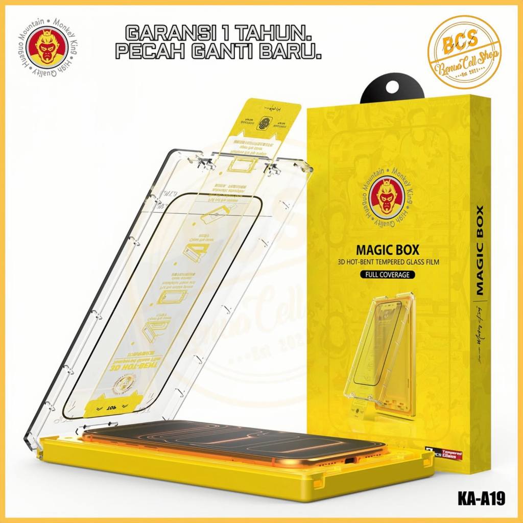 BCS - KA - A19 TEMPERED GLASS CLEAR MONKEY KING สําหรับ IPHONE 16 PRO 16 PRO MAX 17 17 PRO 17 PRO MA