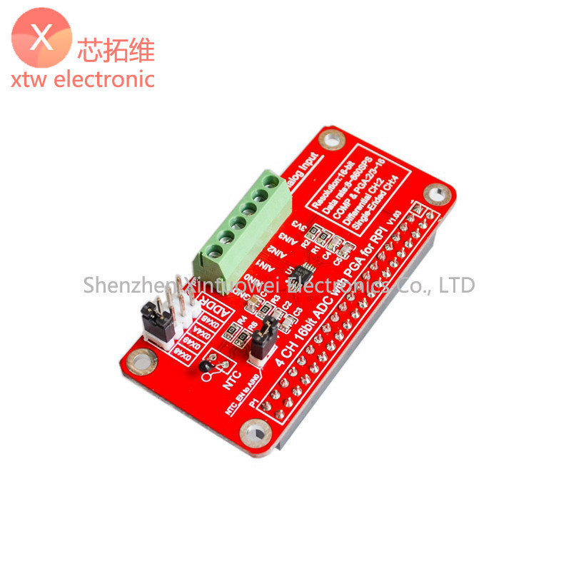 เข้ากันได้กับโมดูล Raspberry Pi 3/2/B +ADS1115-ADC