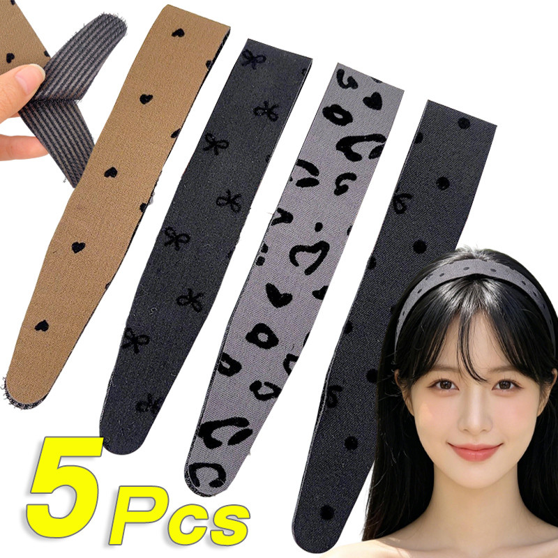 1/3/5 ชิ้น Magic หน้าผาก Bangs Fixing Hair Straps - ที่คาดผม แบบปรับได้ของผู้หญิง