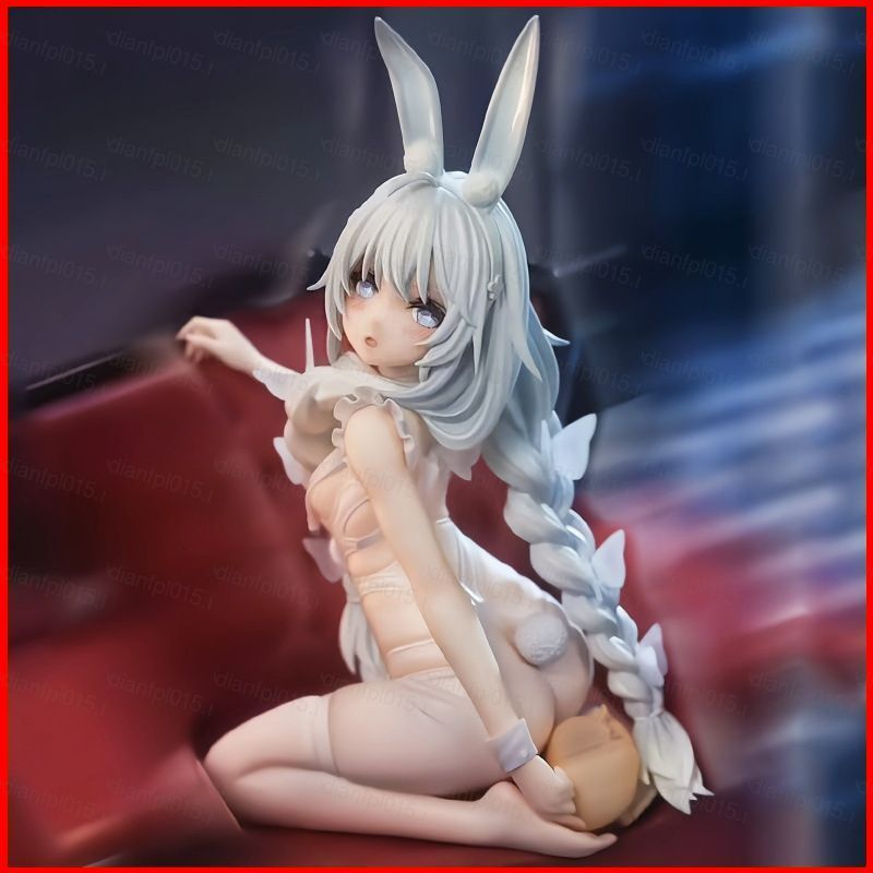 PF (ไม่มีโซฟา) Azur Lane Le Malin Lazy White Rabbit Action Figure อะนิเมะกระต่ายสาวเครื่องประดับ