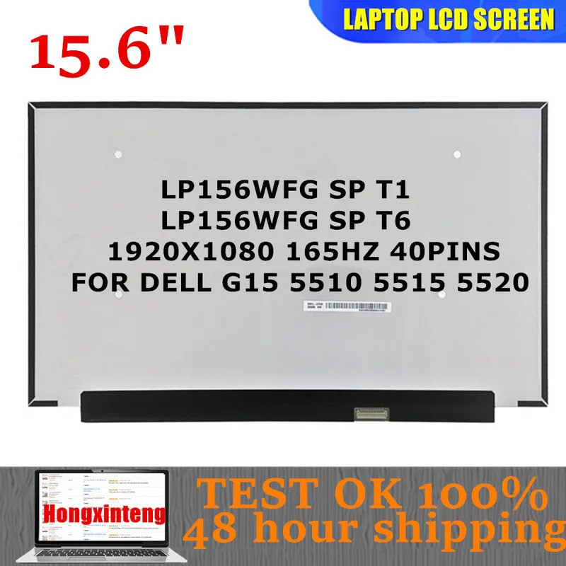 Origin15.6 แล็ปท็อปหน้าจอ LCD 165HZ 40PINS 1080P 100% SRGB LP156WFG SPT6 FIT LP156WFG SPT1 B156HAN2.