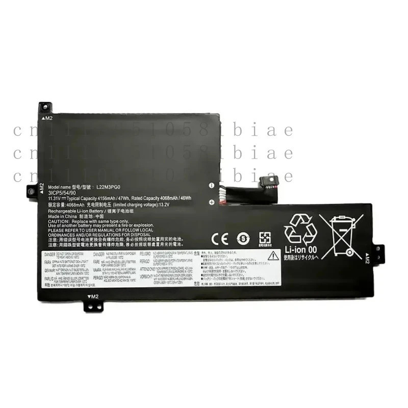 ใหม่ 11.31V 47Wh L22M3PG0 5B11K08427 แบตเตอรี่สําหรับ Lenovo Chromebook 100e Gen 4-82W1S07S00 300e โ