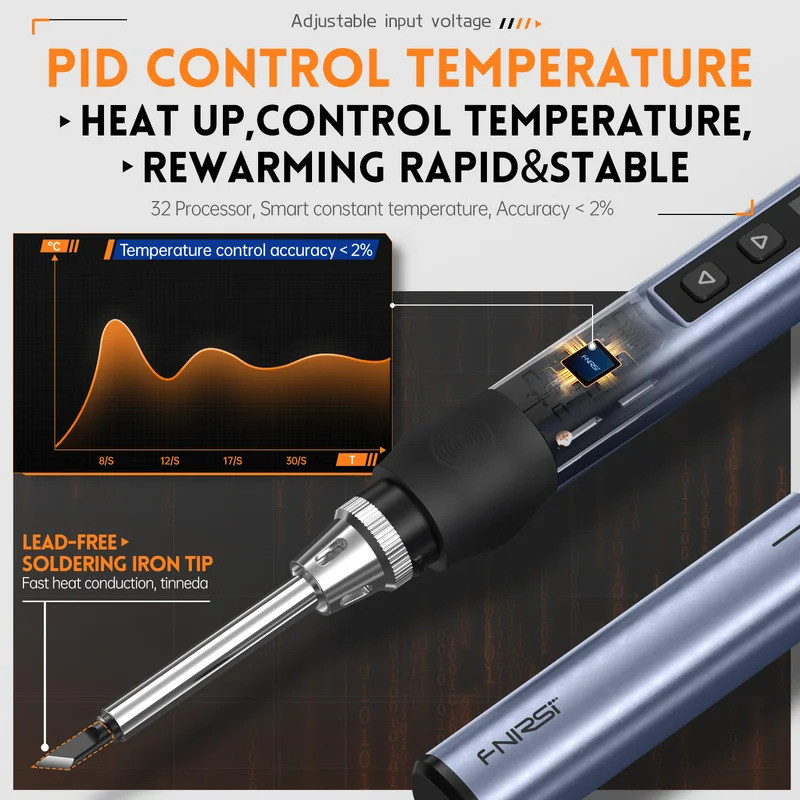 FNIRSI HS-01 หัวแร้งปรับอุณหภูมิ 80-420℃,สําหรับบัดกรีและซ่อม