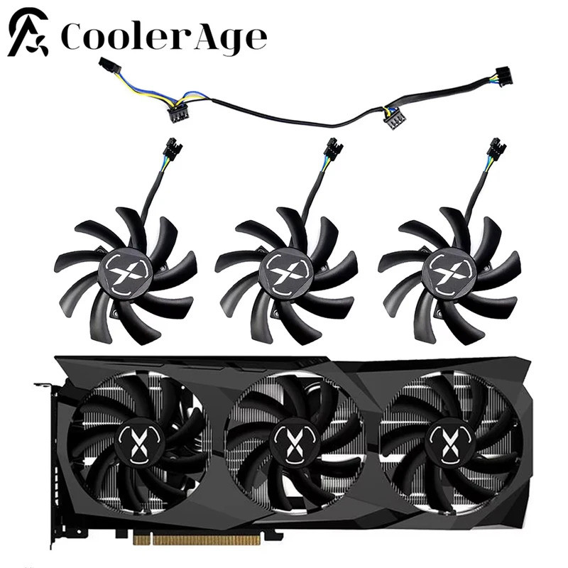 *สําหรับ XFX RX 6700 XT Speedster SWFT พัดลมการ์ดวิดีโอ 85MM T129215SU RX6700XT เปลี่ยนกราฟิกการ์ดพั
