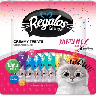 [ยกลัง 8แพ็ค 200ซอง] Regalos x Dr.Choice Cat Creamy Treats รีกาลอส ขนมแมวเลียเกรดพรีเมี่ยม บรรจุ 15g x 25ซอง