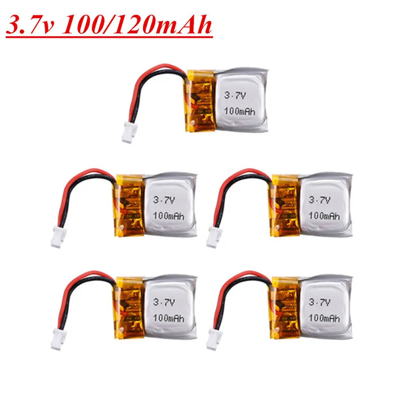 3.7V 100mAh 120mAh Lipo ชุดชาร์จแบตเตอรี่สําหรับ FQ777-124 Hubsan Q4 Wltoys V272 Mini RC Quadcopter