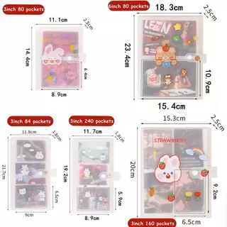 แฟ้มสะสมการ์ด แฟ้มใส่การ์ด โปร่งใส 2/4ช่อง หนังสือเก็บรวบรวมบัตร ความจุขนาดใหญ่ ใส่ได้ 80 160 240ใบ card collection book
