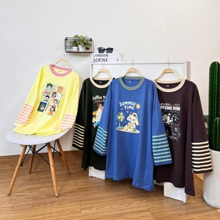 AKAVI - BLISS T-SHIRT USHABLON COTTON COMB.20'S SUPER JUMBO KAOS BIGSIZE ATASAN OVERSIZE LD 120 130 140 150 COD (354gr)