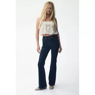 H&M(เอชแอนด์เอ็ม) กางเกงยีนส์ขาบานเอวสูง Women Flared High Jeans 1109636_22