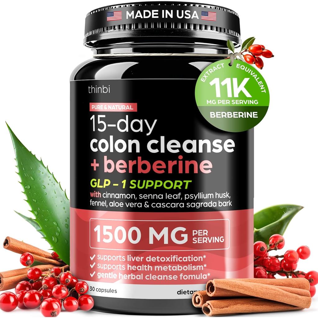 Advanced Ketogenic Colon Cleanse with Berberine 1500mg – 15 Day Parasite Detox for Men & Women – Ext
