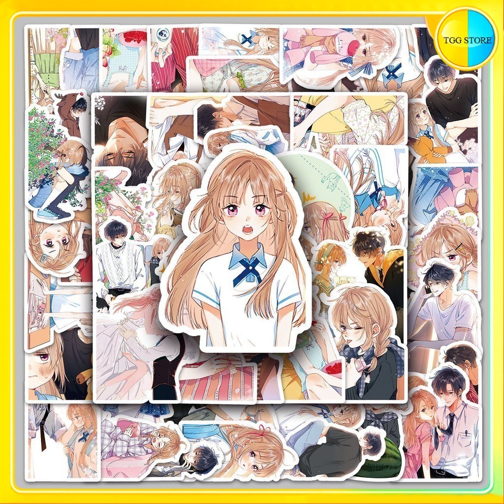 🚚พร้อมส่ง🚚 60แผ่น Hidden love แอบรักให้เธอรู้ ซีรีย์  Sticker กันน้ำ DIY Waterproof