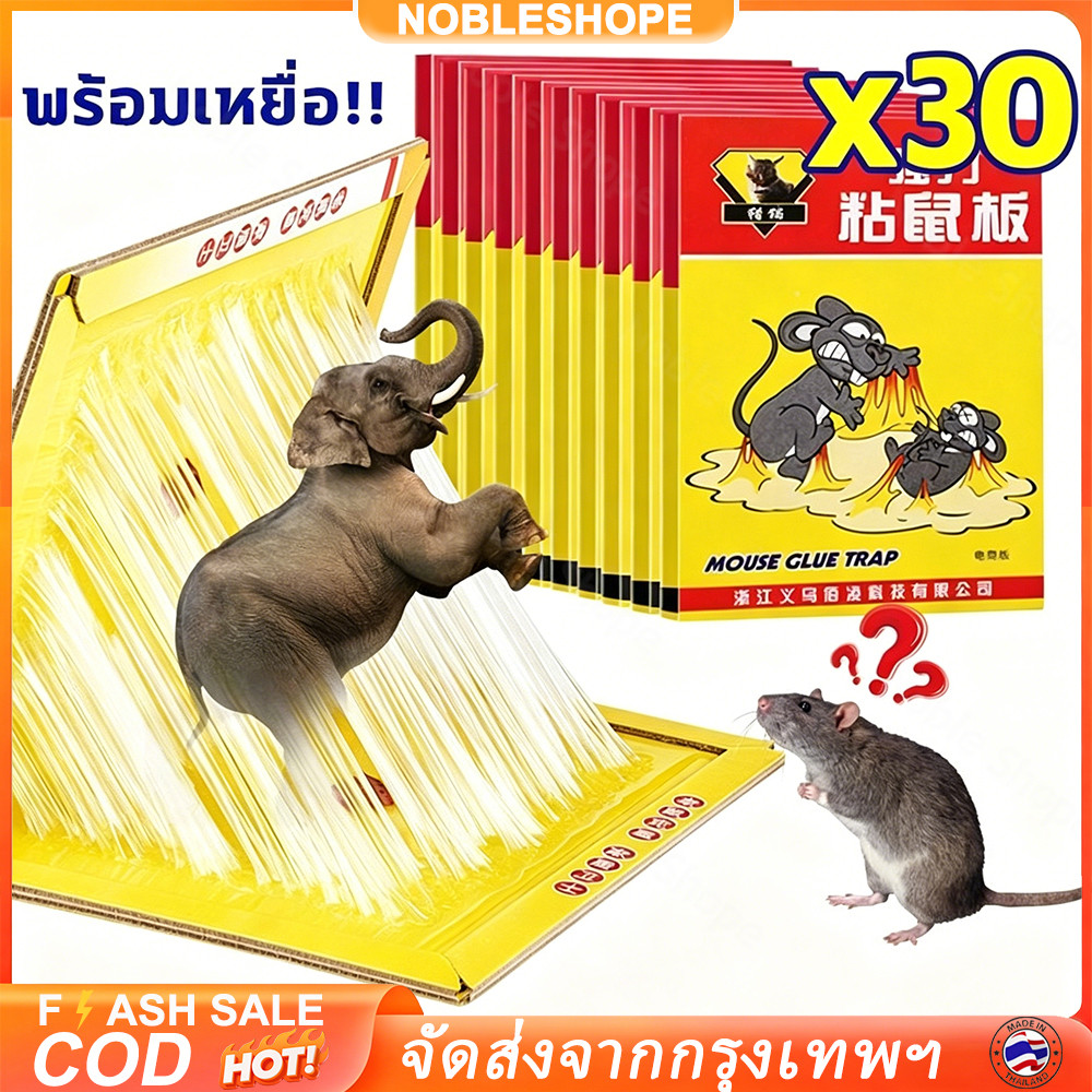 แผ่นกาวดักหนู 10 หรือ 30 ชิ้น กาวเหนียวแน่น Super Adhesive ไม่ละลายเยิ้ม ปลอดภัยไร้สารพิษ ขับไล่หนูได้อย่างมีประสิทธิภาพ