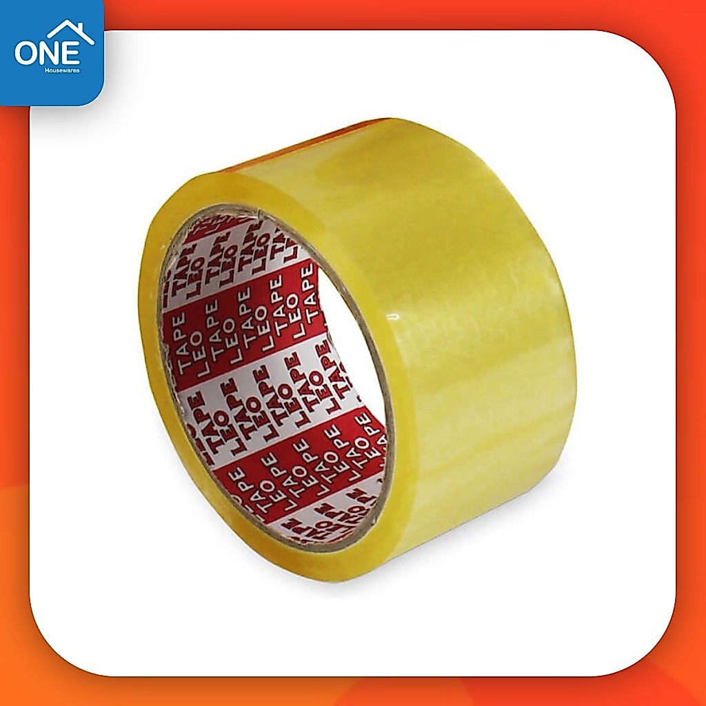 เทปใส เทปกาว OPP ยี่ห้อ LEO ยาว 45 หลา และ 100 หลา