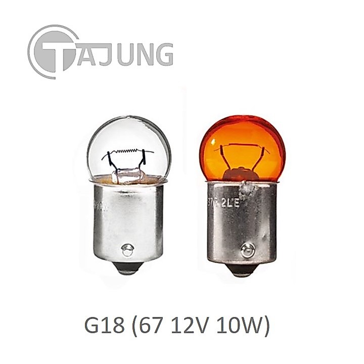 หลอดไฟท้าย, หลอดไฟเลี้ยว, หลอดไฟหรี่ G18 #67 12V10W, #69 24V10W (2 หลอด /10 หลอด)
