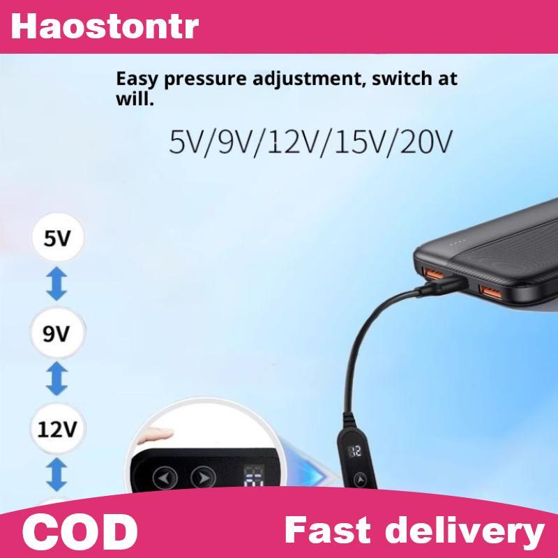 Haostontr Type C ถึง DC Fast Charging 5V ถึง 12V Boost Converter อะแดปเตอร์สายเคเบิลสําหรับเราเตอร์ไ