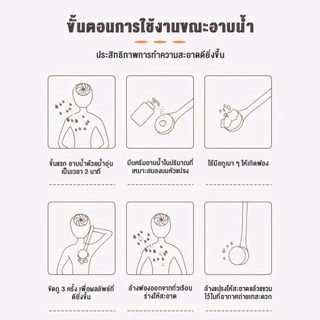แปรงอาบน้ำนวดด้ามยาว ขนนุ่ม ไม่ระคายเคืองผิว 36 ซม. แปรงอาบน้ำด้ามยาว ฟองน้ำหนา ทำความสะอาดผิวได้ล้ำลึก