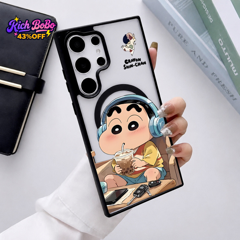 Doraemon-เคสแม่เหล็กกันกระแทก iPhone17/16/15/14/13/12/11 Pro Max Plus Samsung A06/A16/A15 5G/S24 Ult