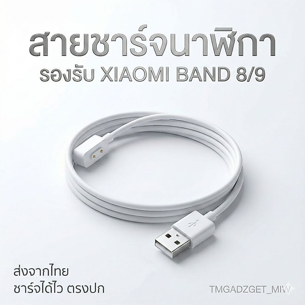 ส่งในไทย สายชาร์จ รองรับ Xiaomi band 8 Magnetic charging cable รุ่น Mi Band 8 8 Pro Mi Band 9 Pro
