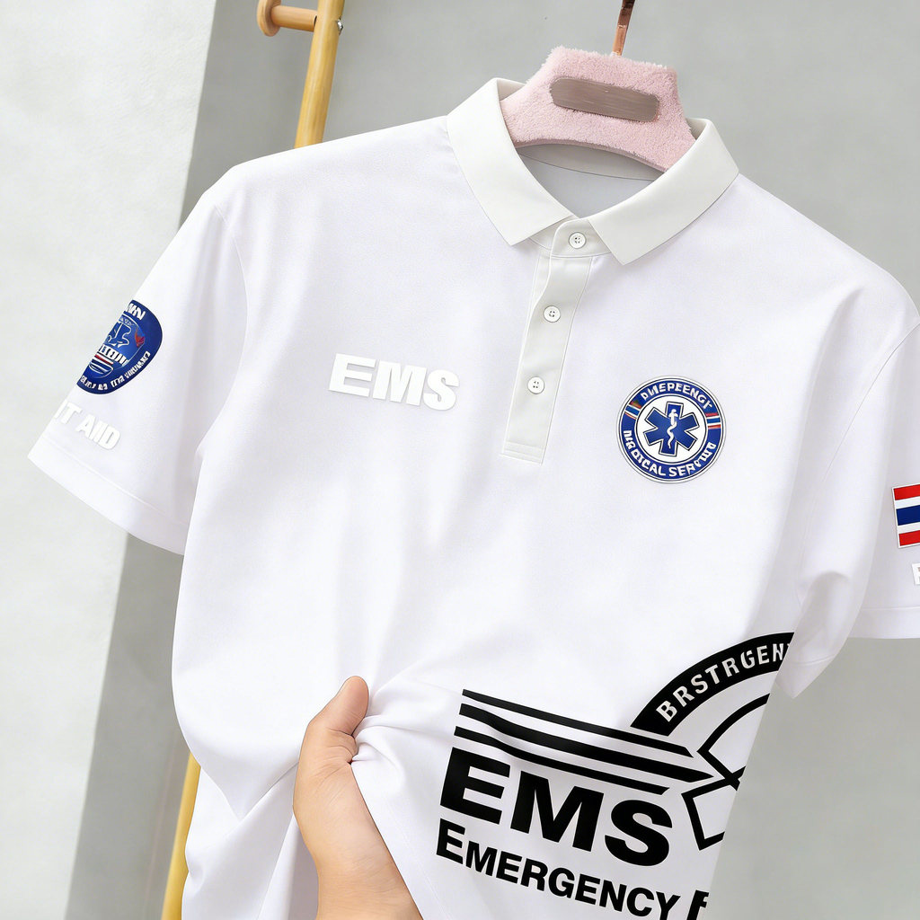 2026 ฤดูร้อนขายร้อนกู้ภัย ems1669 ฉุกเฉินทางการแพทย์ บริการ เสื้อโปโล ประเทศไทย ธง รูปแบบ ระบายอากาศได้ ทนทาน