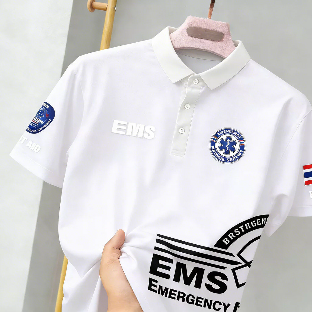 2026 ฤดูร้อนขายร้อนกู้ภัย ems1669 ฉุกเฉินทางการแพทย์ บริการ เสื้อโปโล ประเทศไทย ธง รูปแบบ ระบายอากาศได้ ทนทาน
