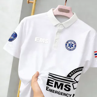 2026 ฤดูร้อนขายร้อนกู้ภัย ems1669 ฉุกเฉินทางการแพทย์ บริการ เสื้อโปโล ประเทศไทย ธง รูปแบบ ระบายอากาศได้ ทนทาน
