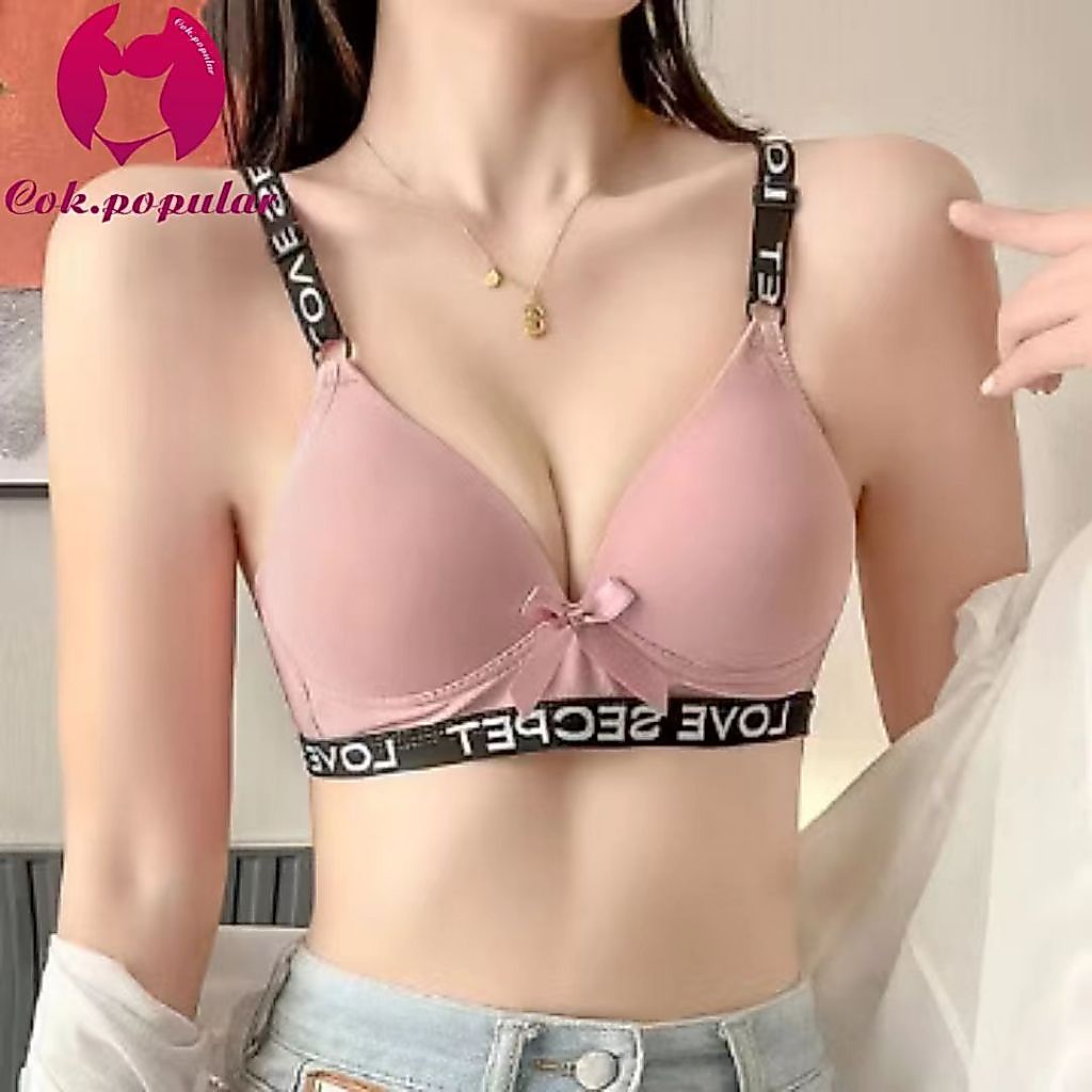 #399 พร้อมส่ง เสื้อใน ด้วยฟองน้ำเสื้อชั้นในไม่มีโครงขอบตัวหนังสือ size 32-38 กระดุมสามแถว ราคาส่ง มีจำนวนจำกัด