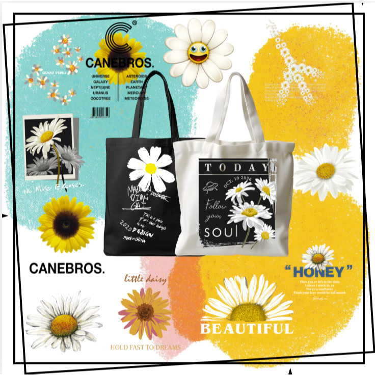 สติ๊กเกอร์ถ่ายเทความร้อน Floral Series 2.0 DTF | พิมพ์ HD |เตารีดง่ายๆออน| สําหรับ T-Shirt Tote Bag 