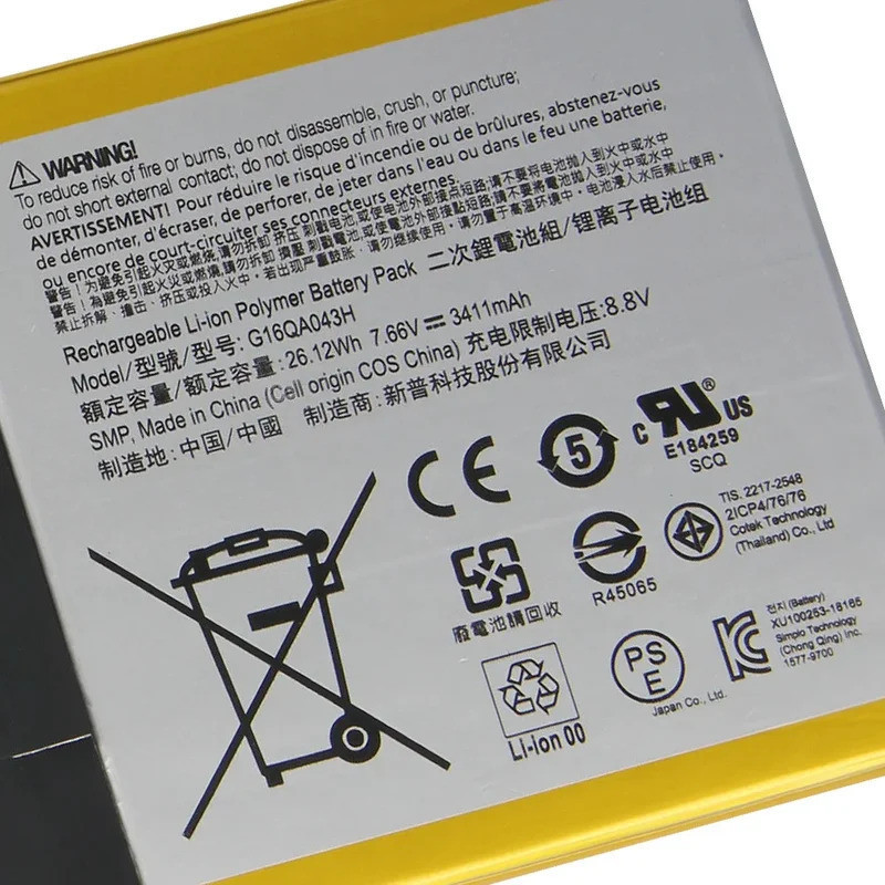 เปลี่ยนแบตเตอรี่ G16QA043H สําหรับ Microsoft Surface go 1824 3411mAh
