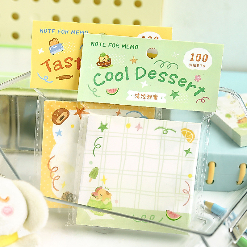 ไดลี่|100ชิ้น/หนังสือนุ่มน่ารักบันทึกสดข้อความรายวัน ต่อย-ใน โน๊ตบุ๊ควัสดุโน๊ตบุ๊คนักเรียนบันทึกบันทึกสติ๊กเกอร์