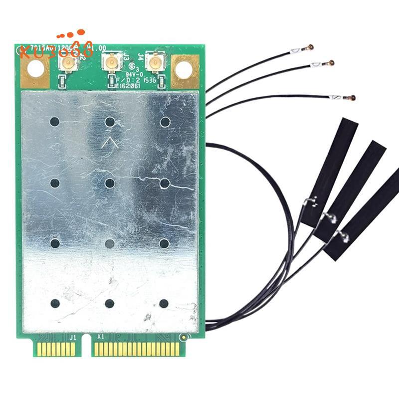 QCA9880 WLE900VX WIFI Card + 3XAntenna 1300Mbps 5Ghz Mini PCIE ไร้สาย WiFi อะแดปเตอร์โมดูลสําหรับ Wi