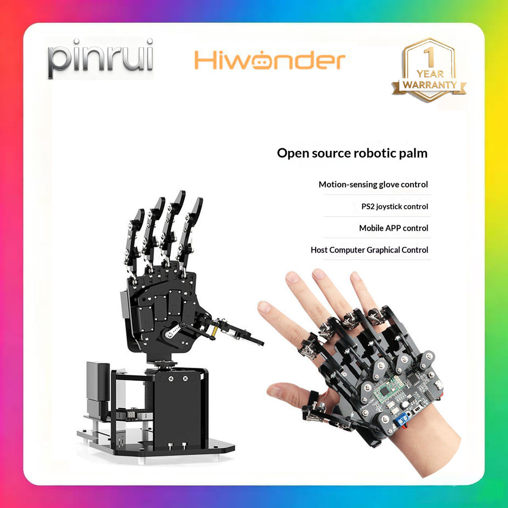 Hiwonder เปิดแหล่ง Bionic Mechanical Palm สําหรับการเขียนโปรแกรมหุ่นยนต์ uHand2.0 Motion Sensing Con