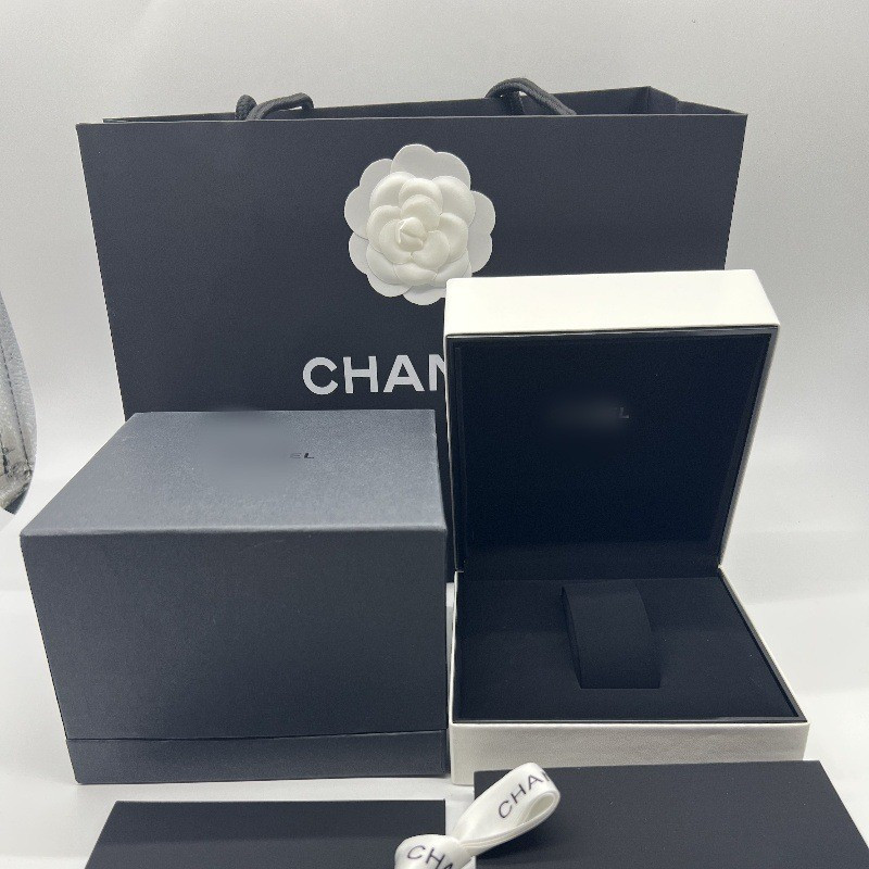 กล่องนาฬิกา Chanel, กล่องเก็บนาฬิกา Chanel J12, กล่องบรรจุภัณฑ์สีดํา, แสดง ครบชุด C Naijia นาฬิกา Y