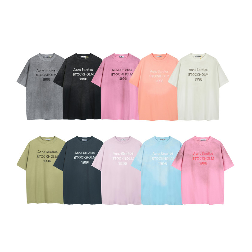 [สปอต] สูง ถนน เสื้อยืดใหม่หลวมโลโก้วินเทจจดหมายพิมพ์เสื้อยืดแขนสั้น