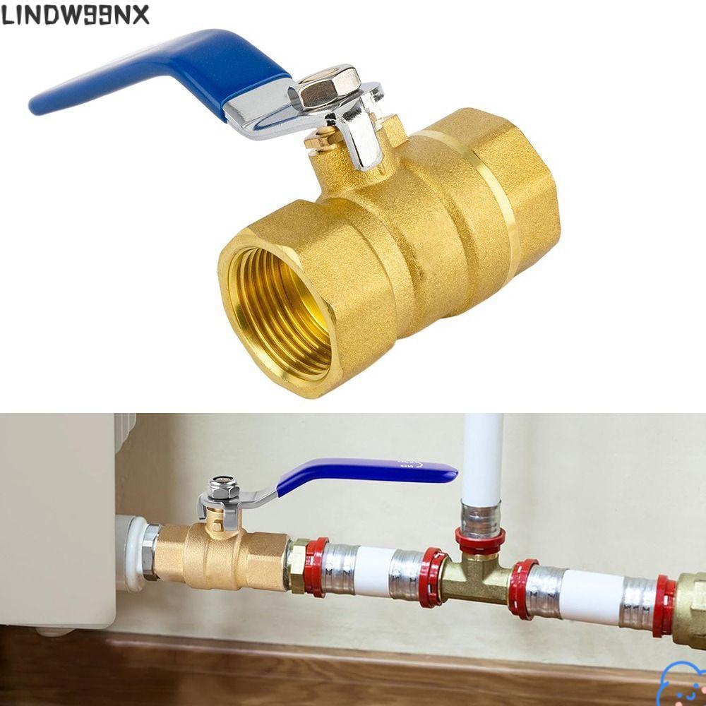 LINDW99NX บอลวาล์วเต็มพอร์ต, 1/2" 3/4" 1" บอลวาล์วทองเหลืองทนต่ออุณหภูมิสูง, วาล์วมือจับทองแดงบริสุท