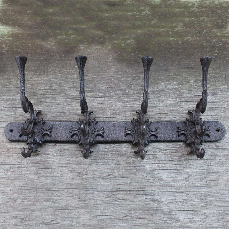 Nordic Expression/American Country/Cast Iron Craft/Sabert Iron Craft Distressed Large Cast Iron Hook
