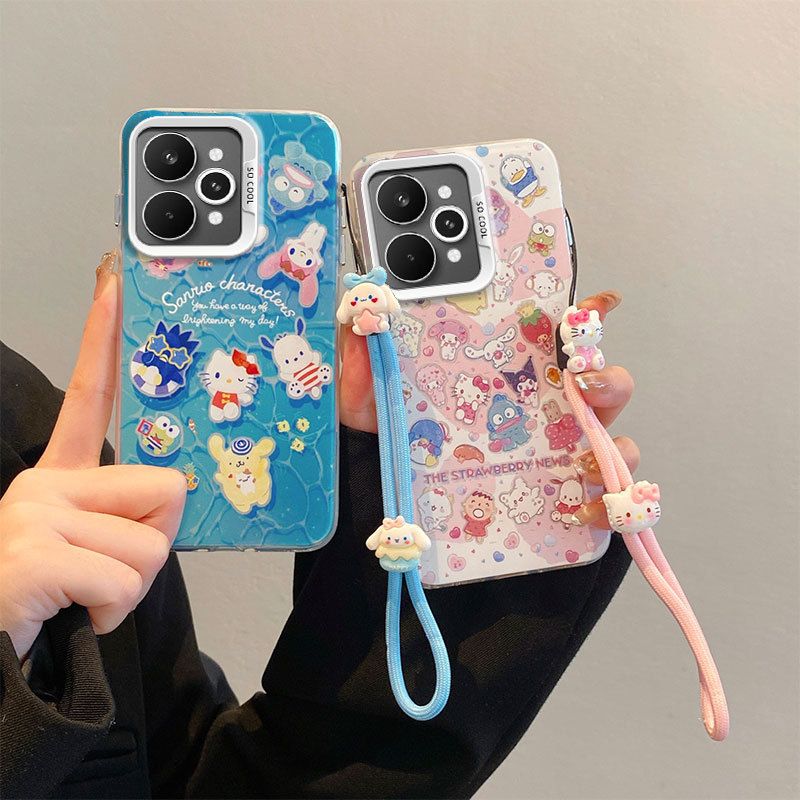 เคส Realme 15 PROน่ารักการ์ตูนการ์ตูนTPUซิลิโคนอ่อนนุ่มสร้อยข้อมือผู้หญิงเคส YYD