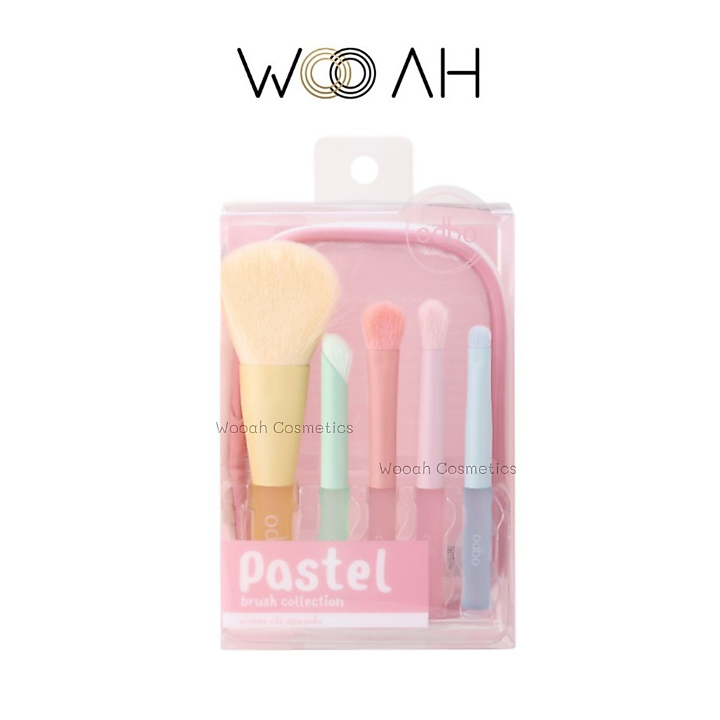 Odbo Pastel Brush พาสเทล บรัช แปรงแต่งหน้า 5ชิ้น พร้อมกระเป๋า โอดีบีโอ OD8058