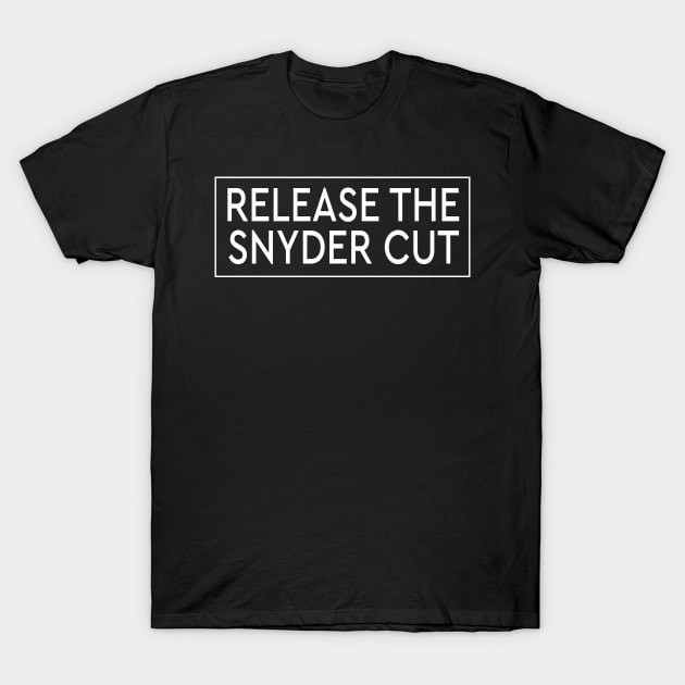 เสื้อยืด Vintage RELEASE THE SNYDER CUT - WHITE TEXT T-Shirt แท้ Cotton 100% สีดำ แห้งเร็ว