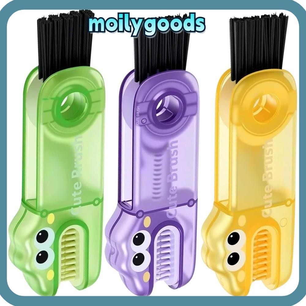 MOILYHD แปรงทําความสะอาดฝาถ้วย 3 In 1, แปรงทําความสะอาดรอยแยกมัลติฟังก์ชั่น 3in1, ทําความสะอาดจระเข้