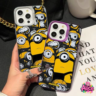 🔥Alice🔥เคส iPhone รูปแบบแอนิเมชั่นมินเนี่ยน ไอโฟน11 For iPhone12 13 14 15 16 Pro MAX X XS XR XS 6 7 8Plus SE2020