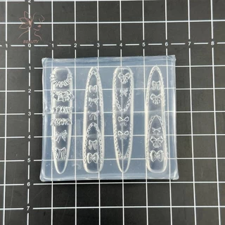 [maybeauty] ดอกไม้โซ่ลูกไม้ฝรั่งเศส 3D แม่พิมพ์อะคริลิคหงส์ตกแต่งเล็บ DIY ซิลิโคนตกแต่งเล็บแม่แบบเล็บเครื่องมือแม่พิมพ์ {TH}