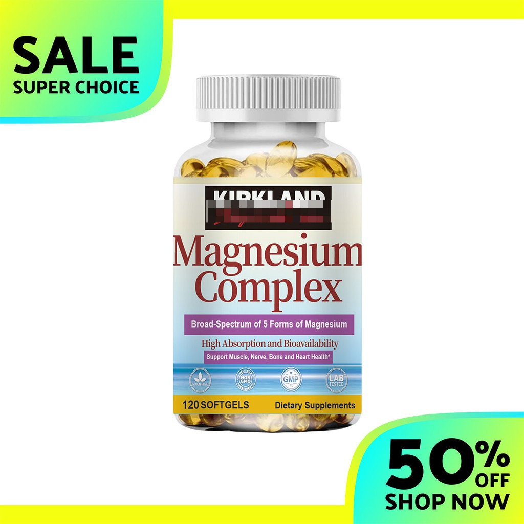 KIRKLAND Magnesium Complex Capsule บรรเทาอาการขยับกล้าม ควบคุมระบบประสาท・ปรับปรุงความวิตกกังวลและอาก