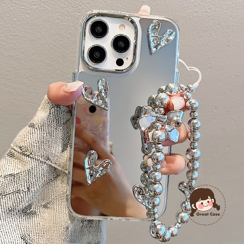 3Dย่นหัวใจกระจกเคสโทรศัพท์สําหรับOPPO F29 Pro F27 Pro Plus F25 F21 F9 Pro A5 Pro A5X A3 Pro A3X A3S 