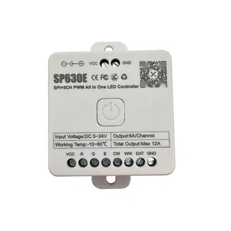 SP630E เพลงบลูทูธ Symphony 5 in 1 Controller Multi-Function Controller PWM + SPI Symphony RGB5 ช่อง 