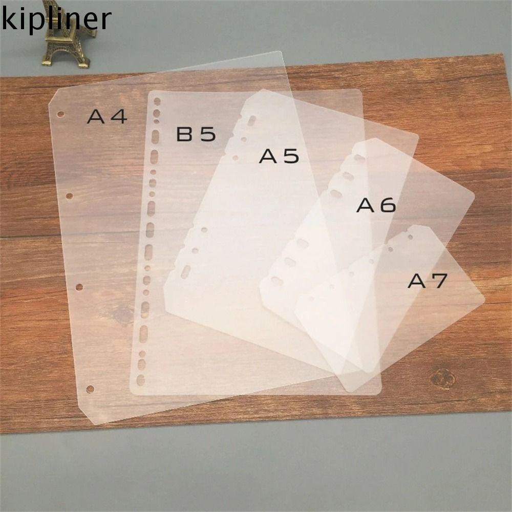 KIPLINER Loose-leaf Divider Matte Notebook Accessories Board Page Transparent Inner Paper Agenda Bin