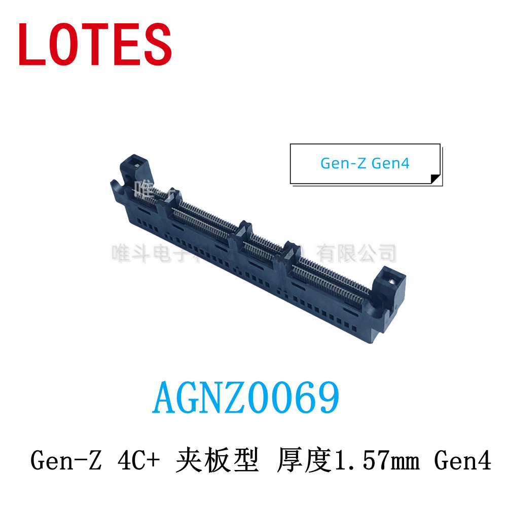 LOTES AGNZ0069 GEN-Z 4C+20X ไม้อัดซ็อกเก็ตหญิง 168PIN PCB ความหนา 1.57 มม.