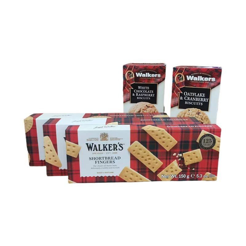 UK นําเข้า Walkers Walkers Walkers บิสกิตกรอบเนยรูปนิ้ว คุกกี้ช็อคโกแลตเฮเซลนัท น้ําชายามบ่าย UK บิส
