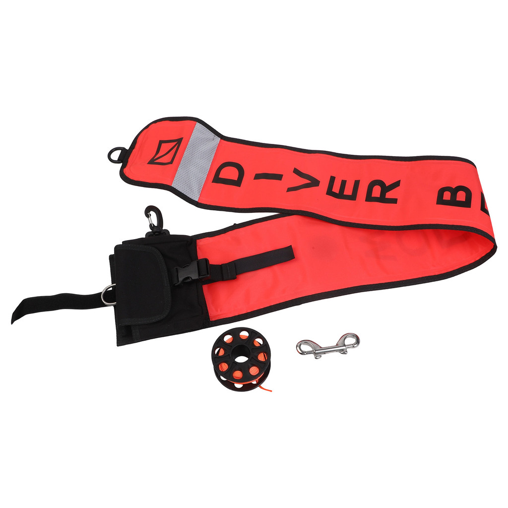 [LVDN] 120*15 ซม. Marker Buoy Scuba Diver SMB สัญญาณด้านล่างพร้อม Spool